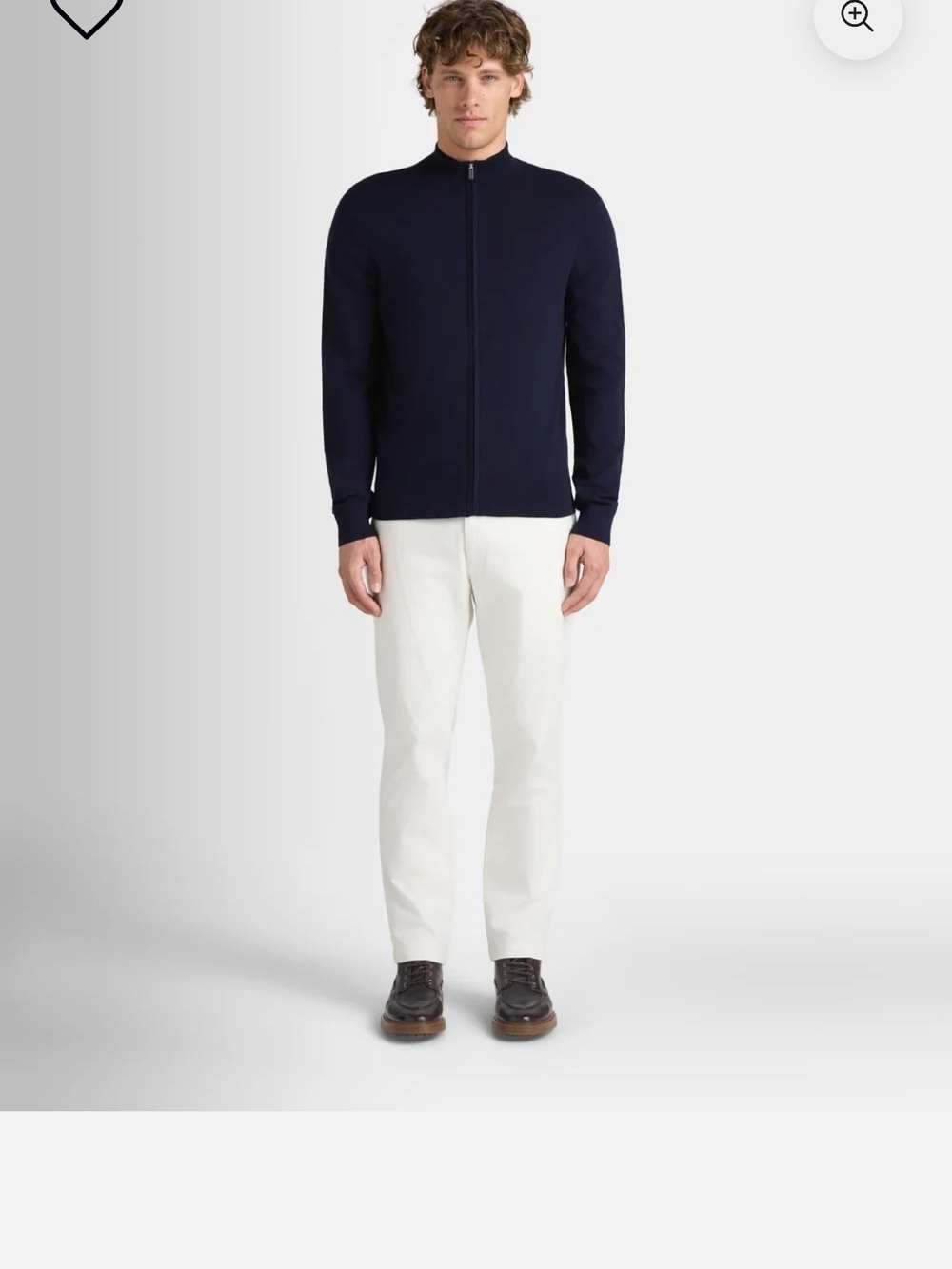Club Monaco Men's Navy Zip-Up Sweater